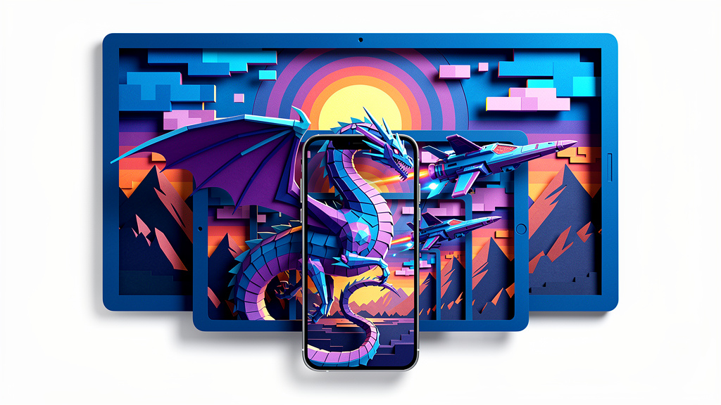 Paper Cut style landing page hero images