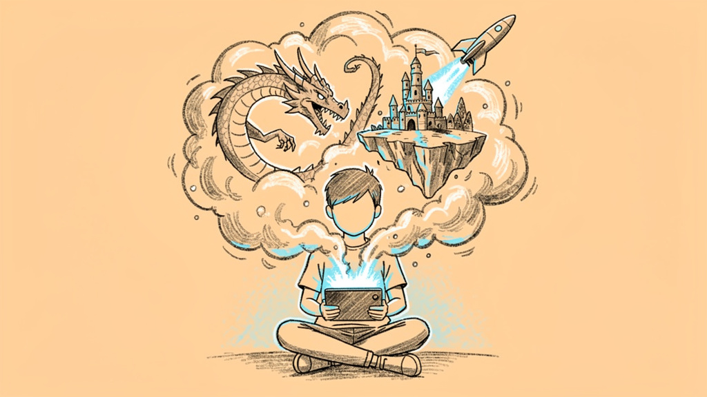 Sketch style landing page hero images