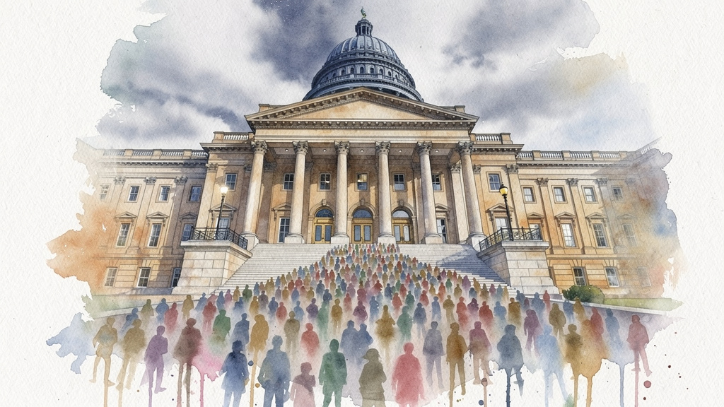 Watercolor style landing page hero images