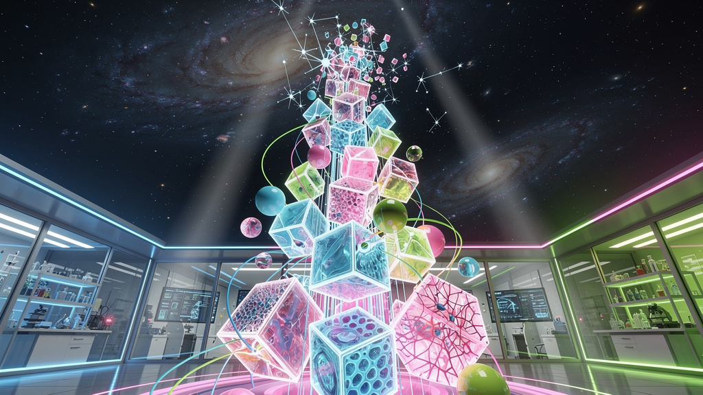 Neon Geo style landing page hero images