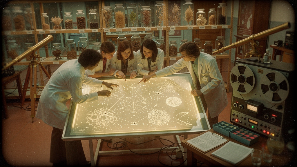 Retro style landing page hero images