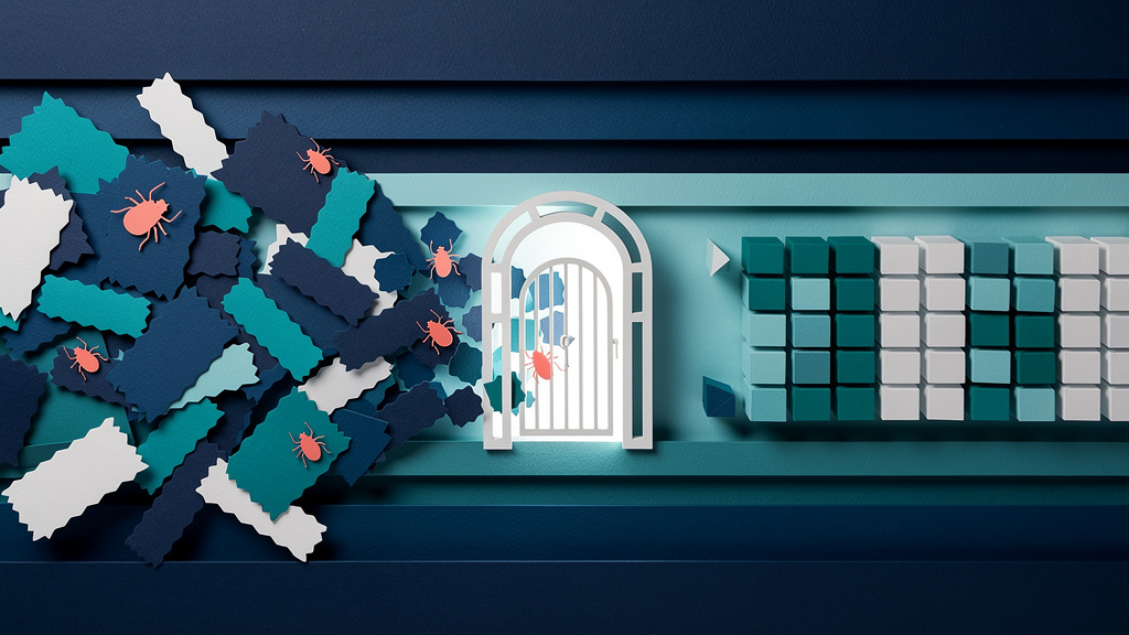 Paper Cut style landing page hero images