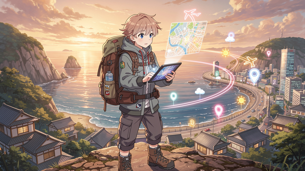 Anime style landing page hero images