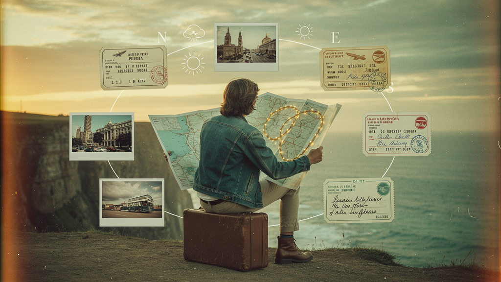 Retro style landing page hero images