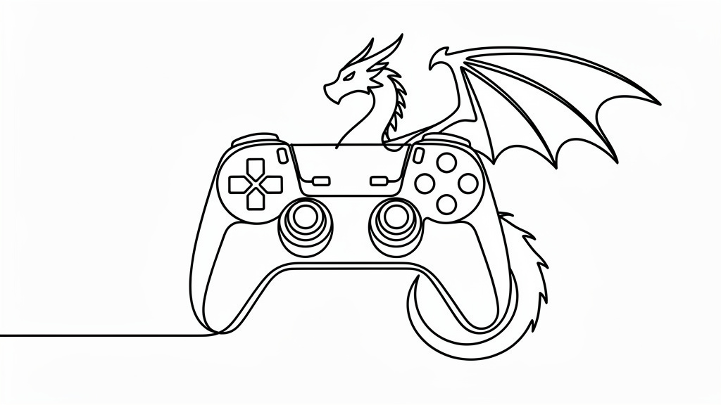 Line Art style podcast episode covers