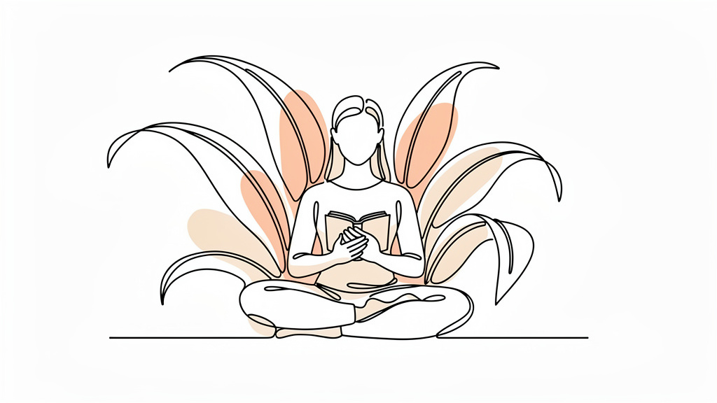 Line Art style podcast episode covers