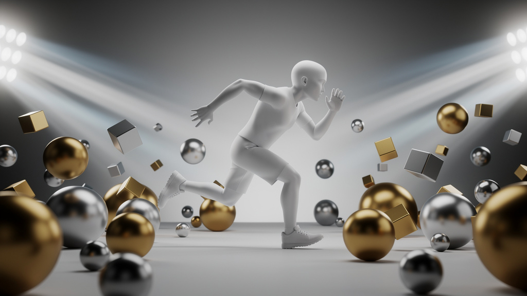 3D Render style podcast episode covers