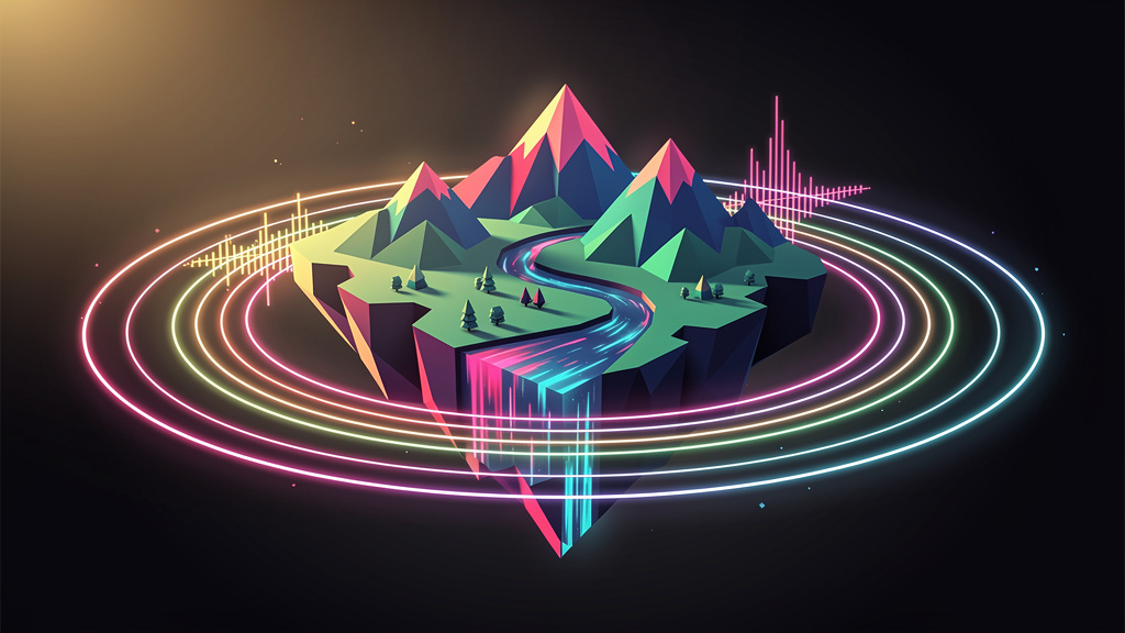 Neon Geo style generated image