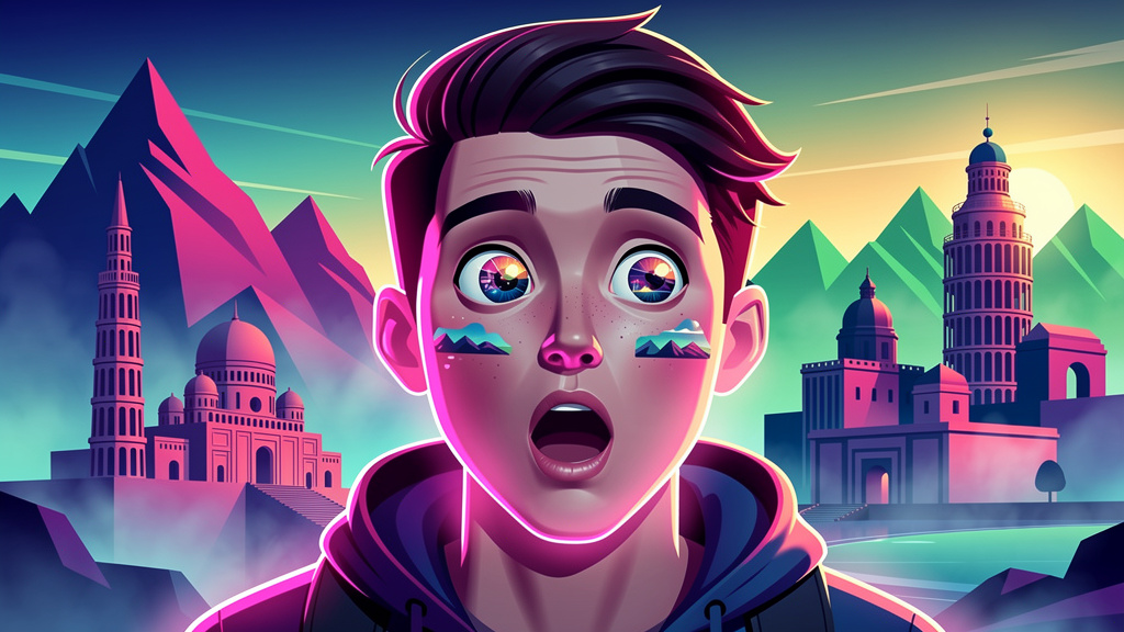 Neon Geo style youtube thumbnails