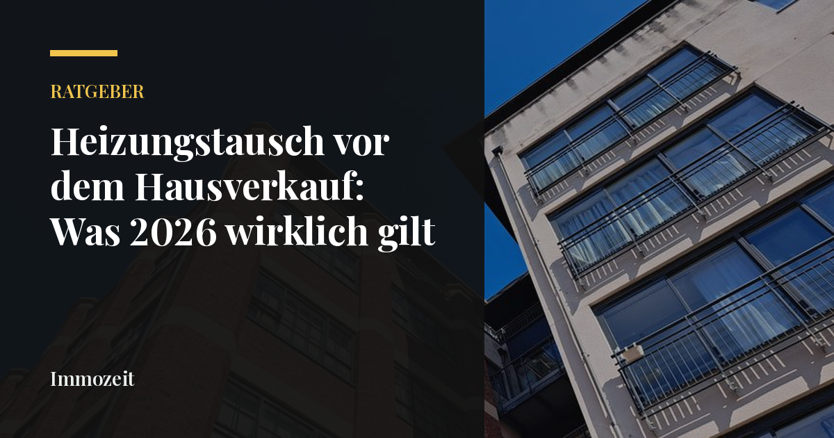 Heizungstausch vor dem Hausverkauf: Was 2026 wirklich gilt