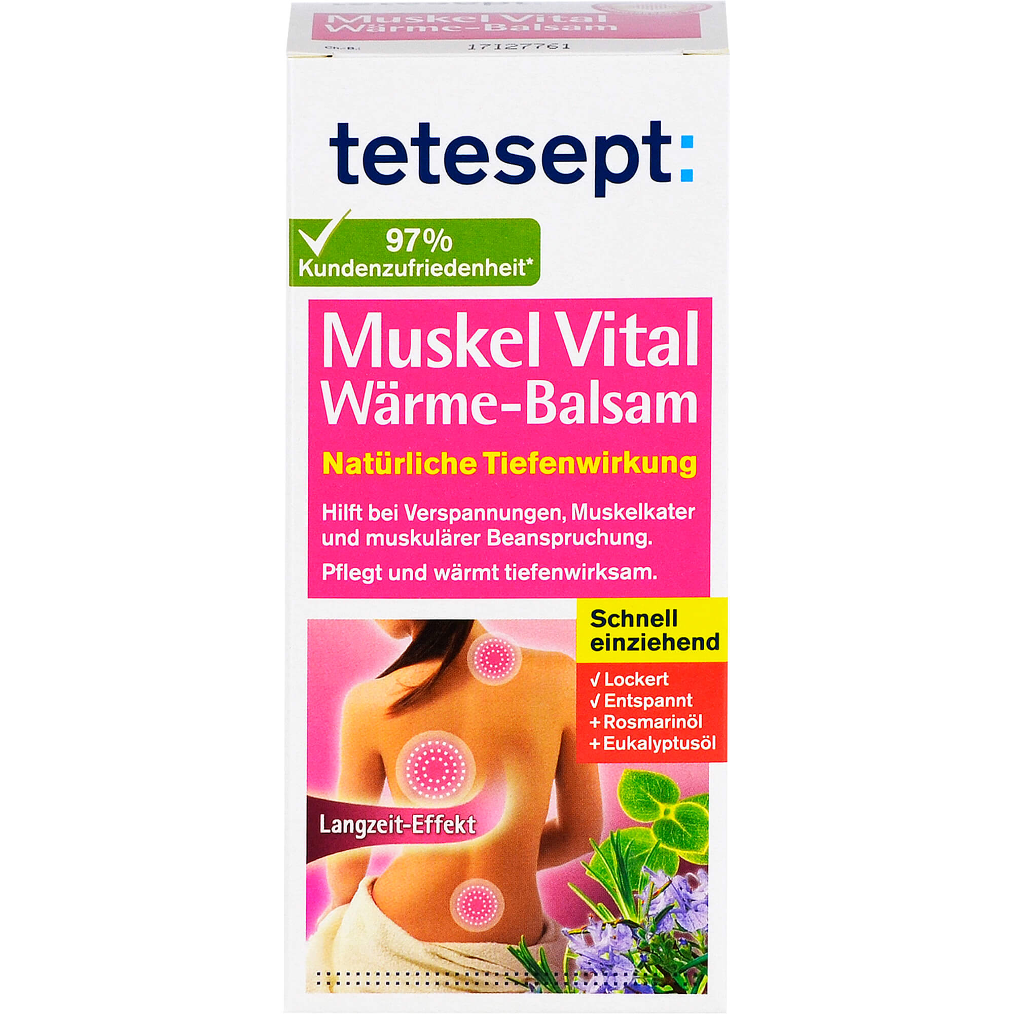 Tetesept, Muskel Vital Wärme-Balsam Schnell Einziehend, 100 G Creme