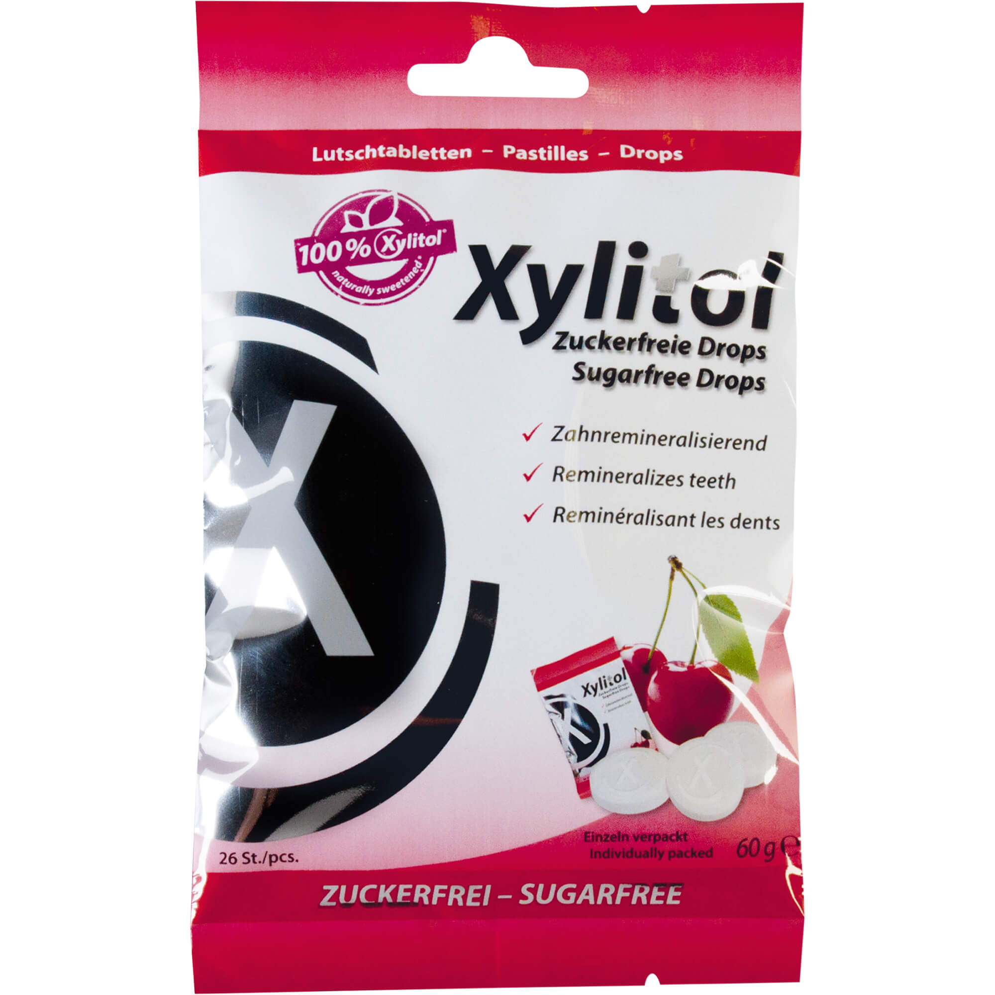 Miradent Xylitol Drops Cherry, 60 G Bonbons