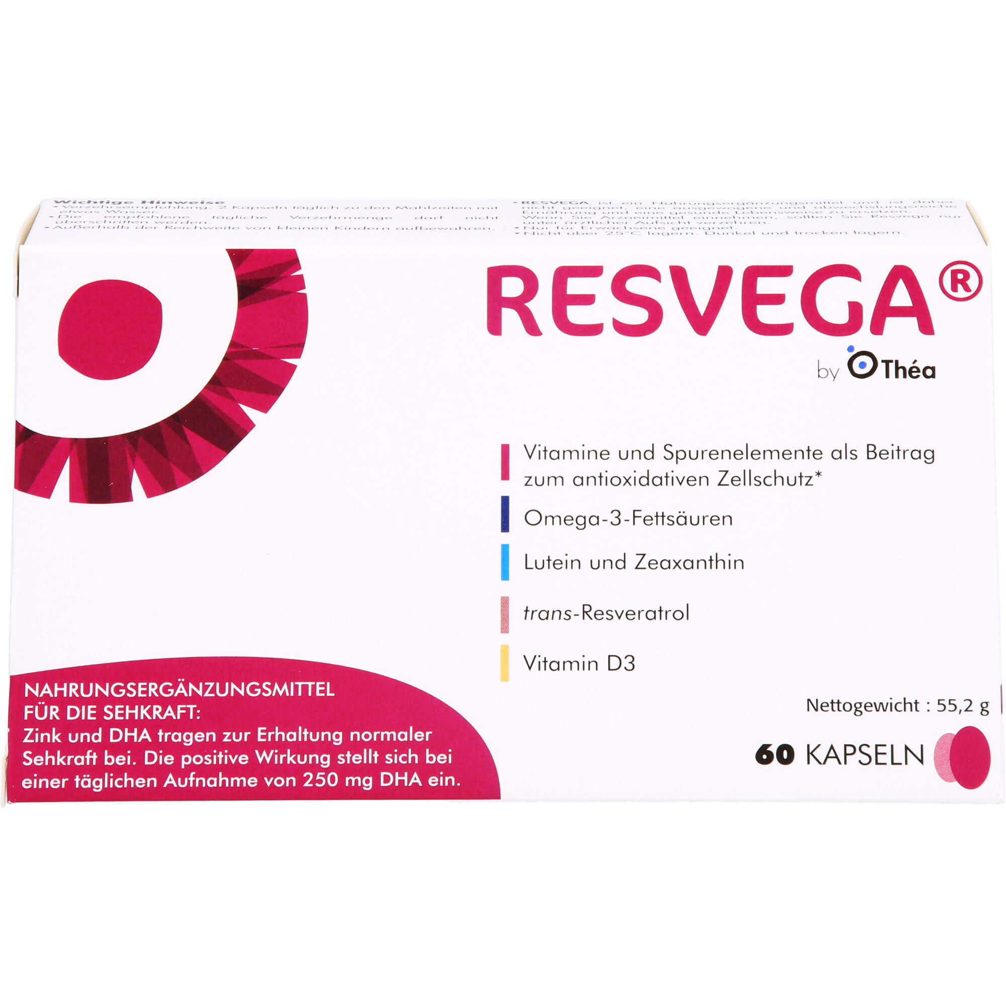Hersteller: Thea Pharma GmbH, Deutschland (Originalprodukt) Resvega Kapseln Als Beitrag Zum Oxidativem Zellschutz, 60 St. Kapseln