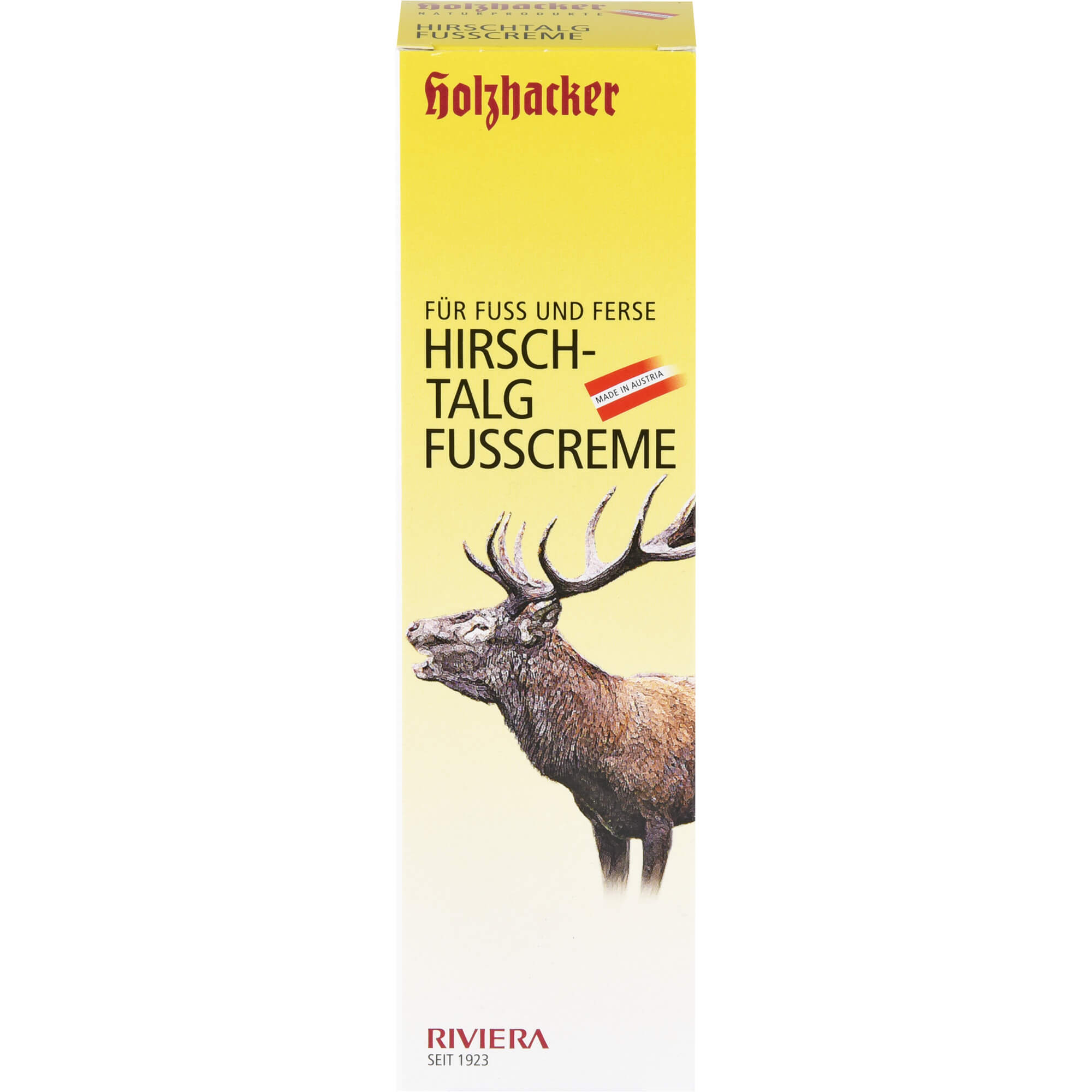 Riviera Hirschtalg Fusscreme Parabenfrei Für Fuß Und Ferse, 75 Ml Creme