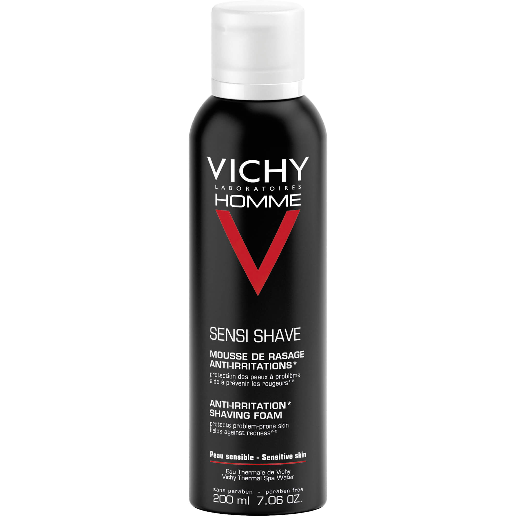 Vichy Homme Sensi Shave Rasierschaum Gegen Hautirritationen, 200 Ml Schaum
