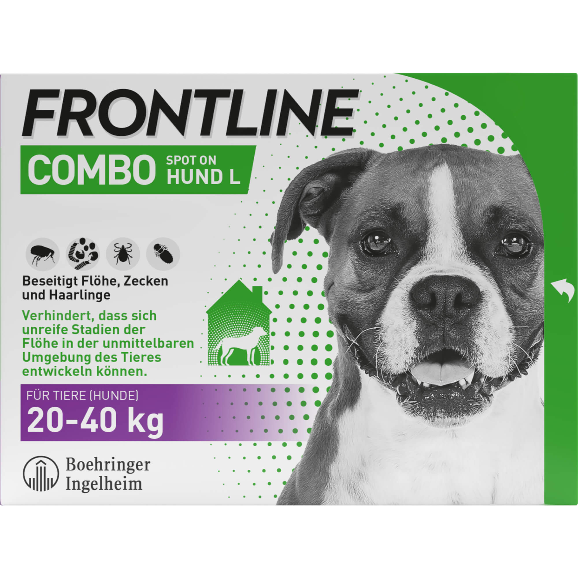 Frontline Combo Lösung Spot On Gegen Flöhe Und Zecken Hund L 20-40 Kg, 3 St. Einzeldosispipetten