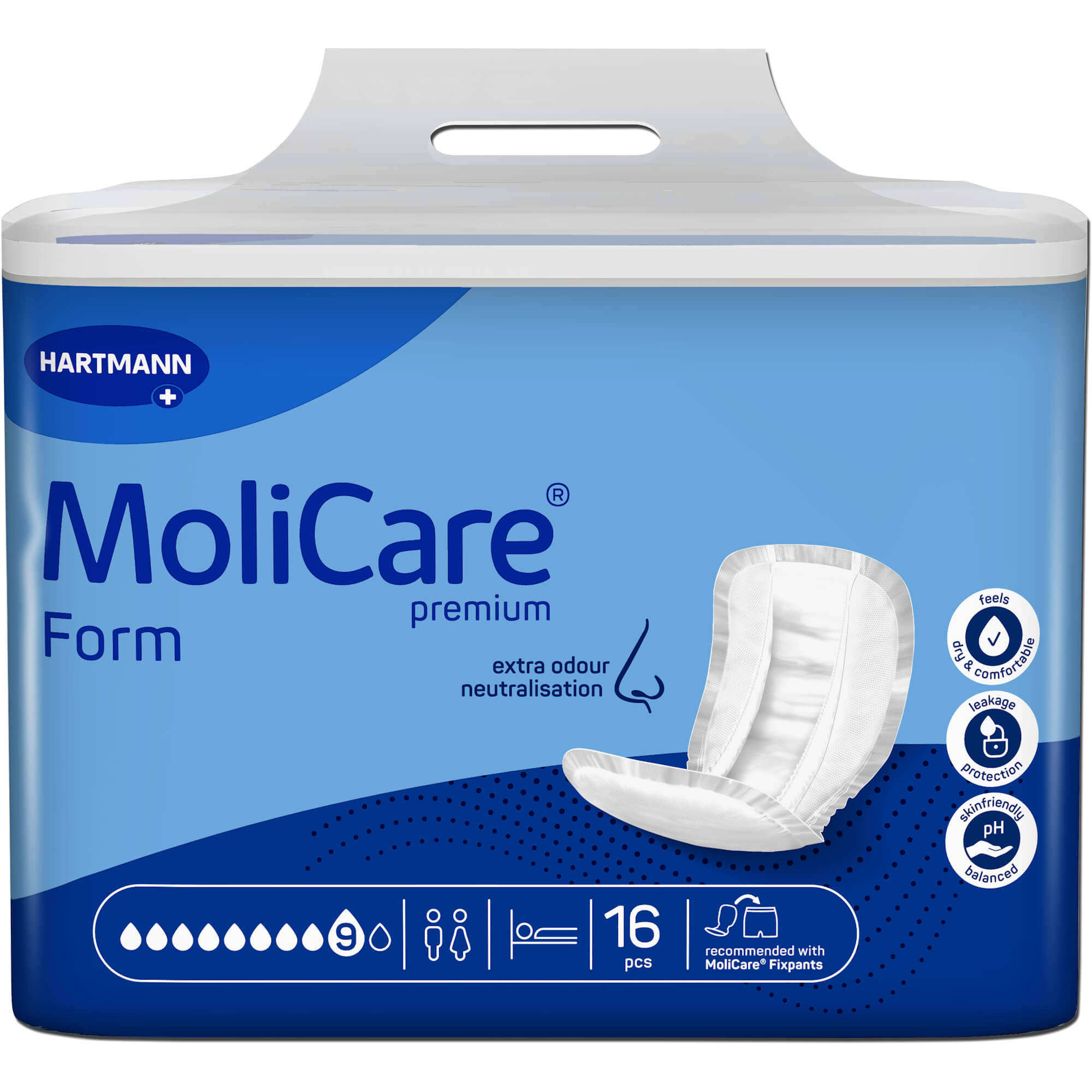 MoliCare Premium Form 9 Tropfen Inkontinenzeinlagen, 16 St. Einlagen