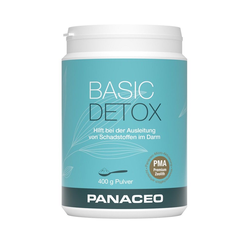 PANACEO Basic Detox Pulver hilft bei der Ausleitung von Schadstoffen im Darm, 400 g Poudre