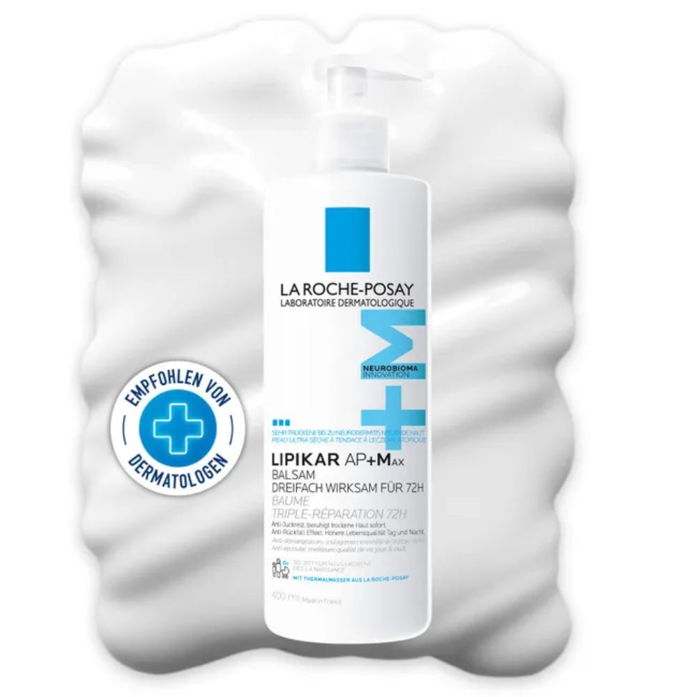 La Roche-Posay Lipikar AP+Max Balsam Anti-Juckreiz, beruhigt trockene Haut, 400 ml Crème