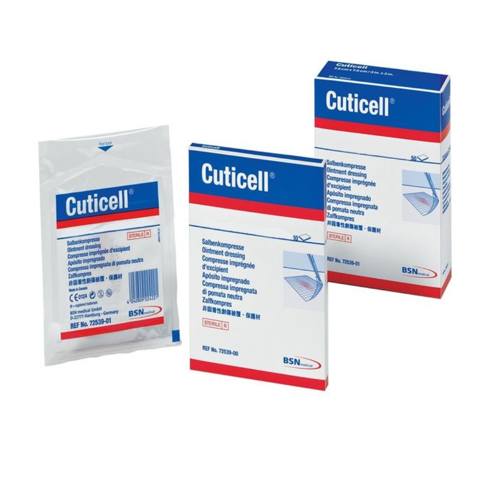 Bsn medical Cuticell Salbenkompresse 7, 5 X 7, 5 Cm, 10 St. Wundgaze
