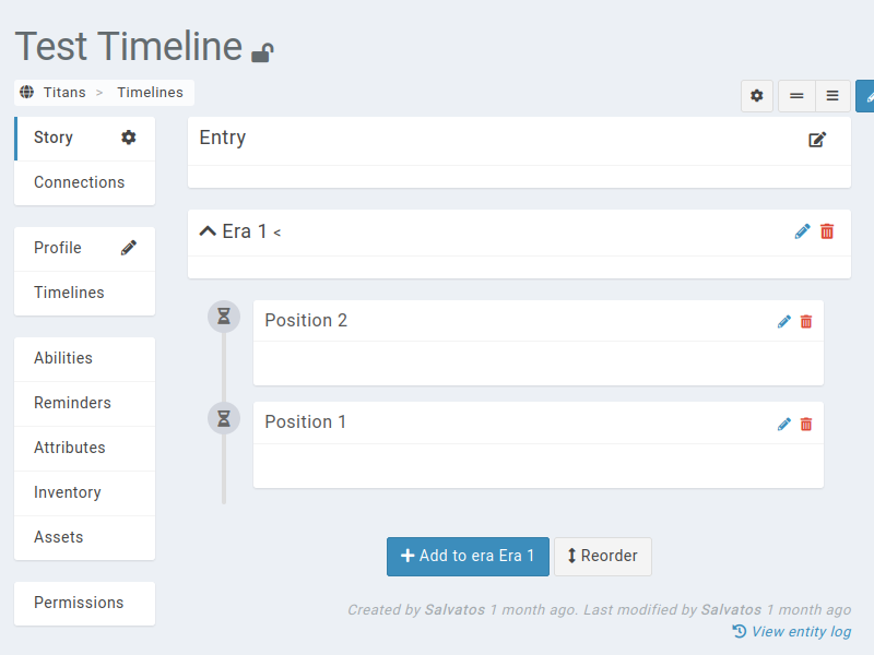 Inverted Timeline Ordering