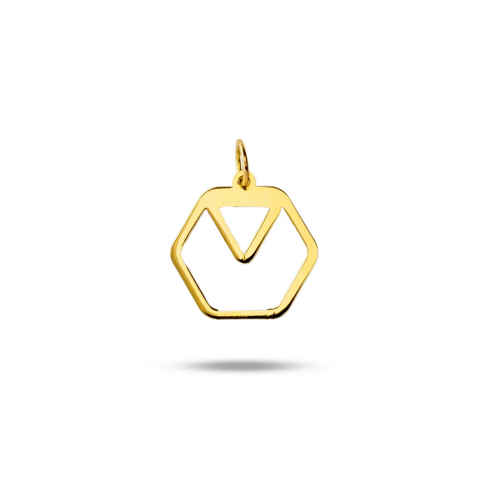 آویز پنج ضلعی طرح دار کد NM566
