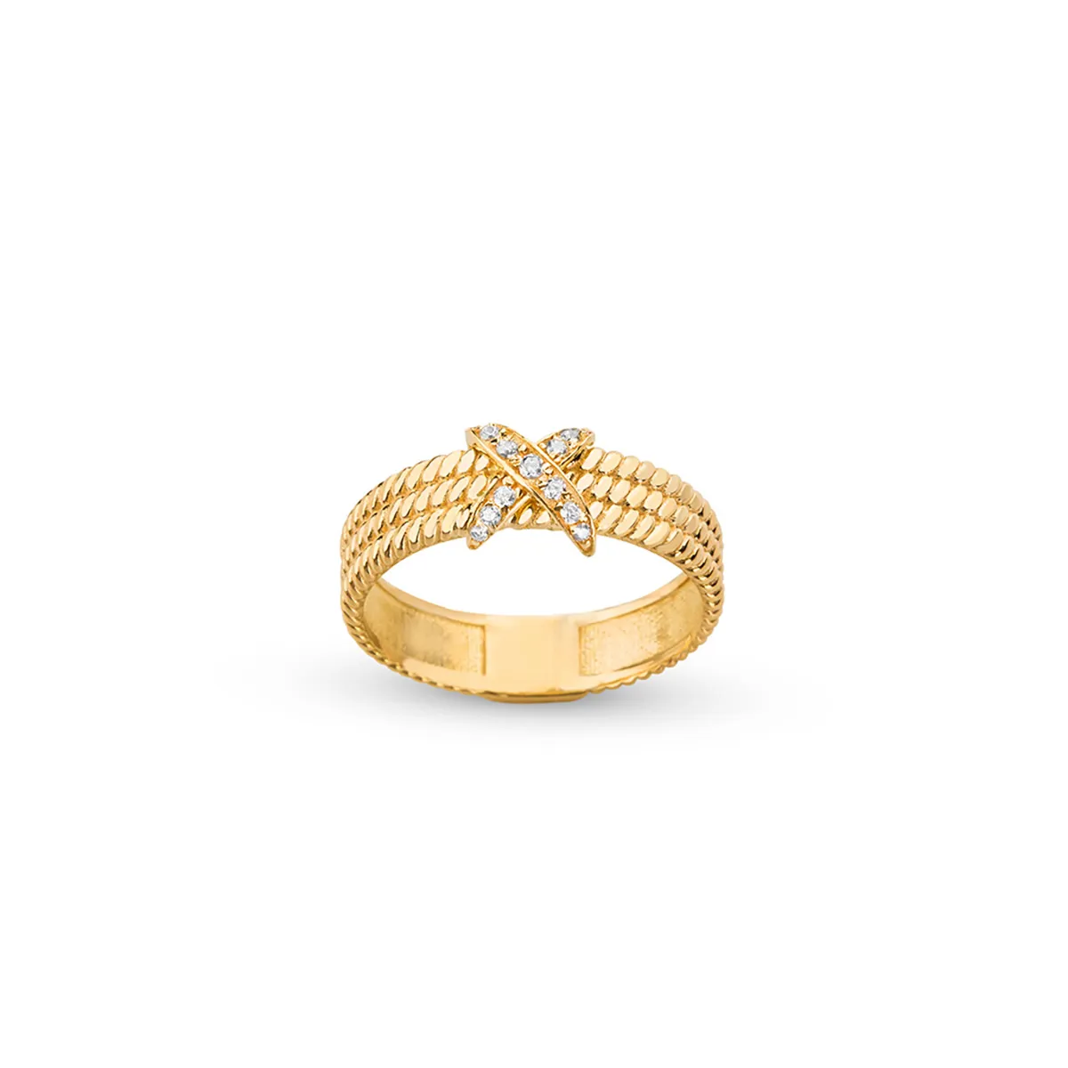 انگشتر سه رج ضربدر کد RM538