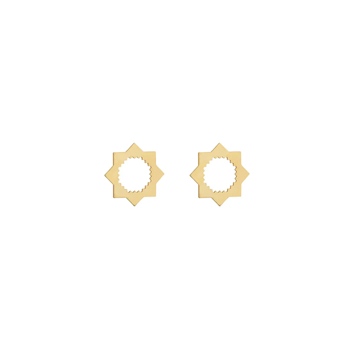 گوشواره ستاره اسلیمی لیزری کد LME123