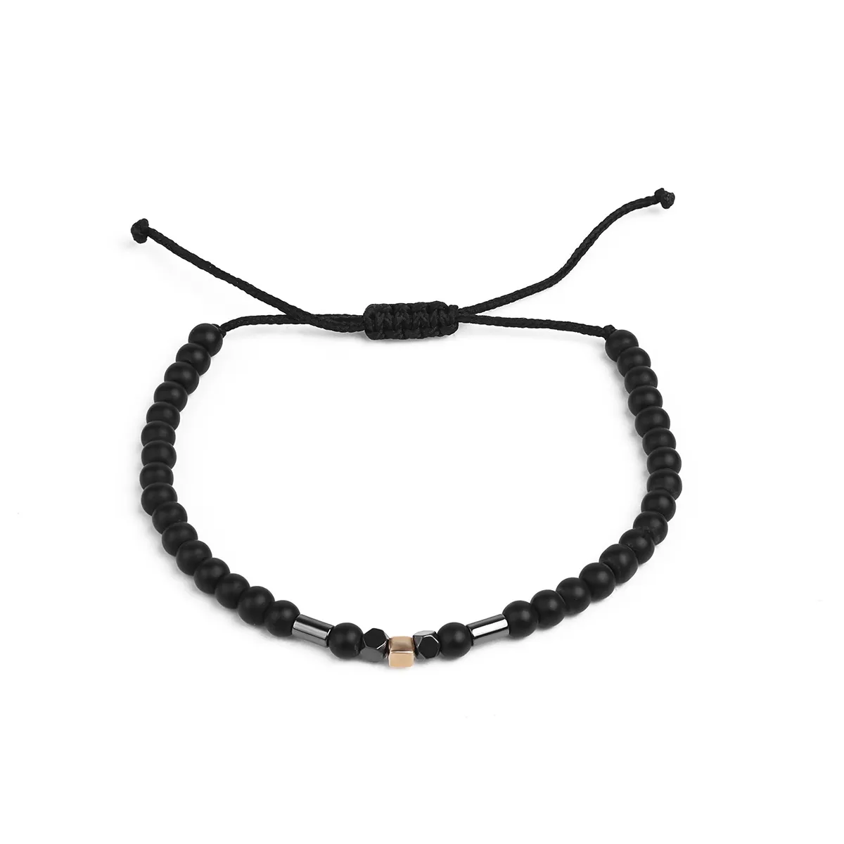 دستبند مکعب گوی سنگی کد BSH334