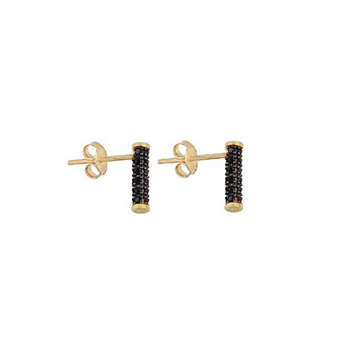 گوشواره استوانه نگین دار میخی کد RZE-87