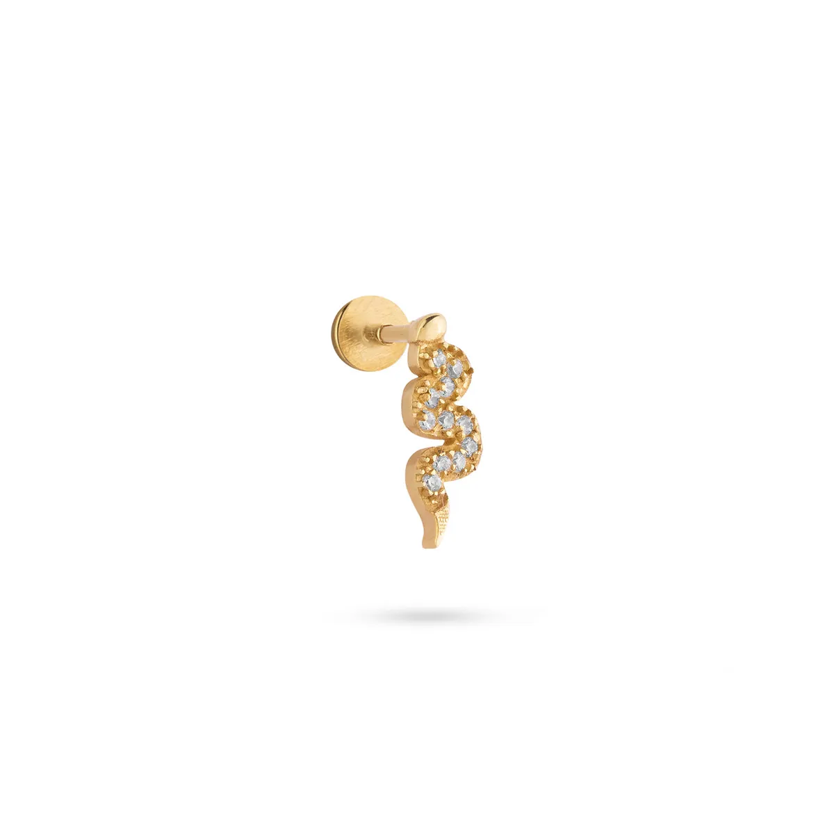 پیرسینگ پیرسینگ گوش طلا طرح ماری اتمی کد EM468