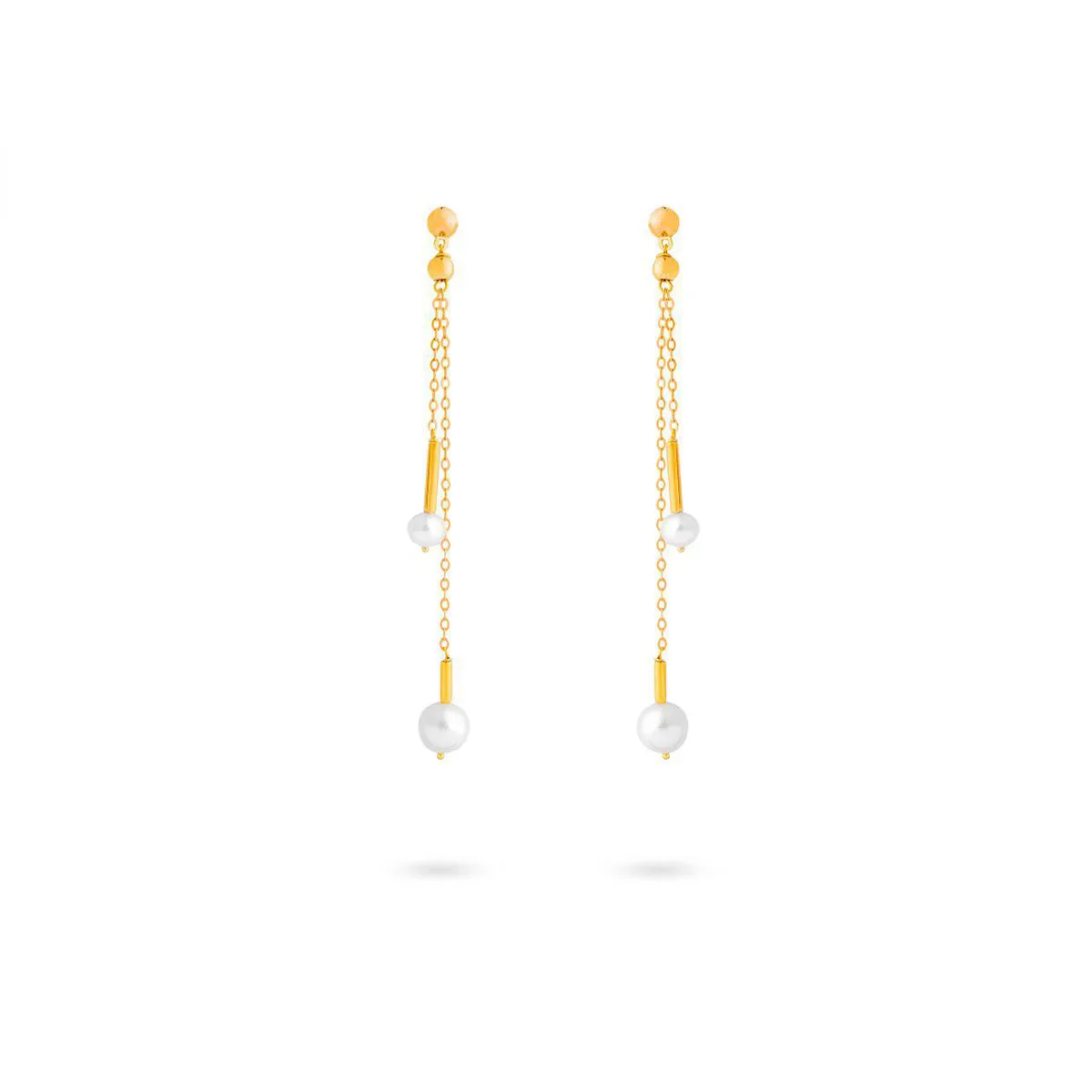 گوشواره چهار مروارید زنجیر کد ET050