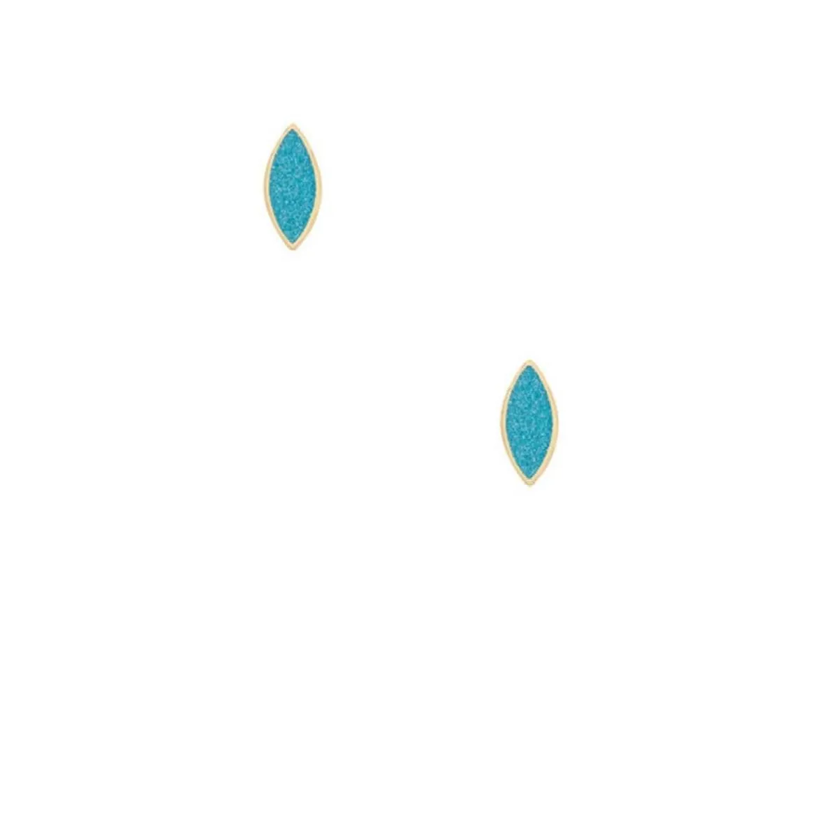 گوشواره مارکیز میناکاری آبی فیروزه ای کد EMOH124