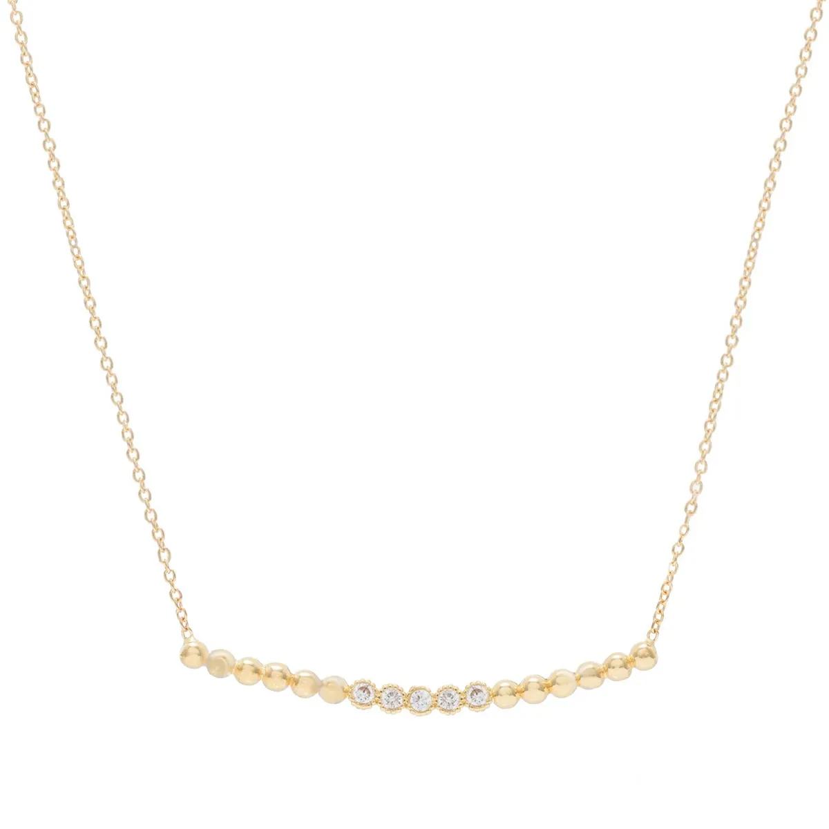 گردنبند گوی خط نگین کد NMOH047