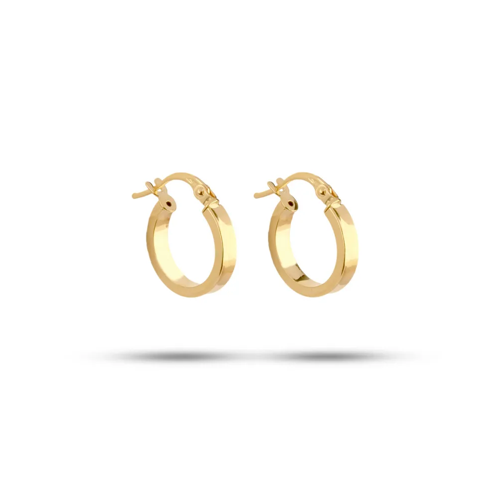 گوشواره حلقه ای پهن ساده کد EMR226