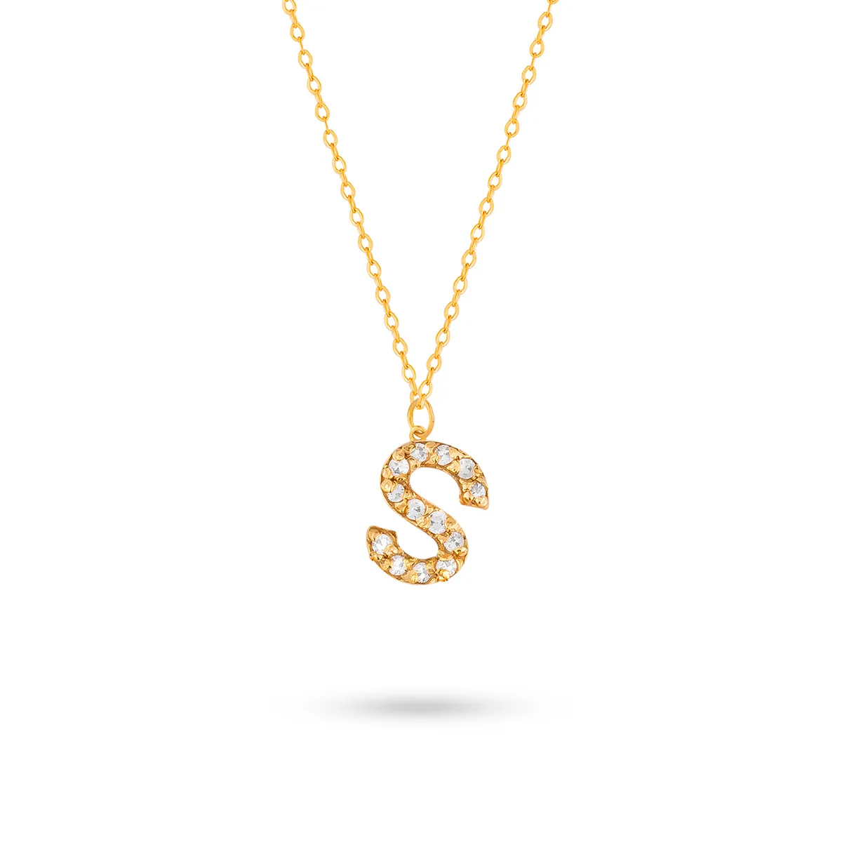 آویز حرف S نگین دار کد NMOH256