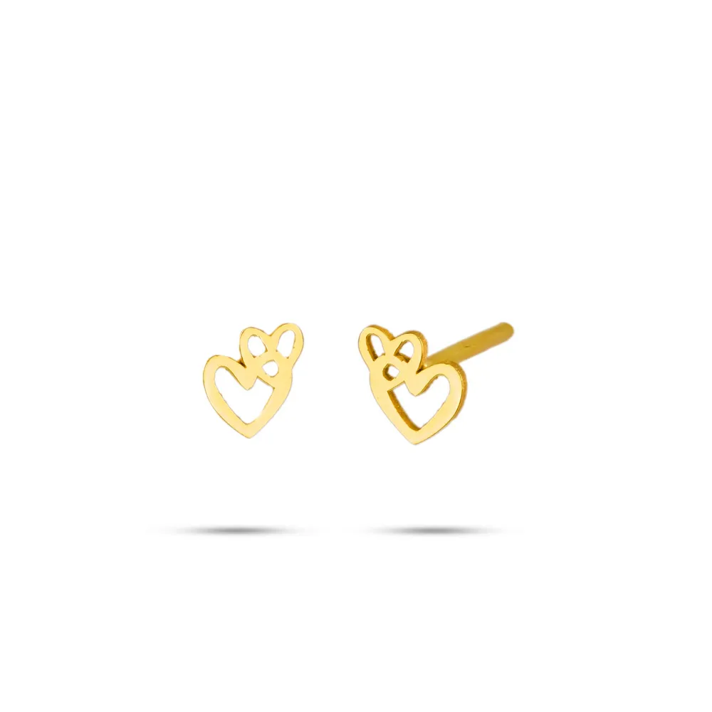گوشواره دو قلب کد EM525