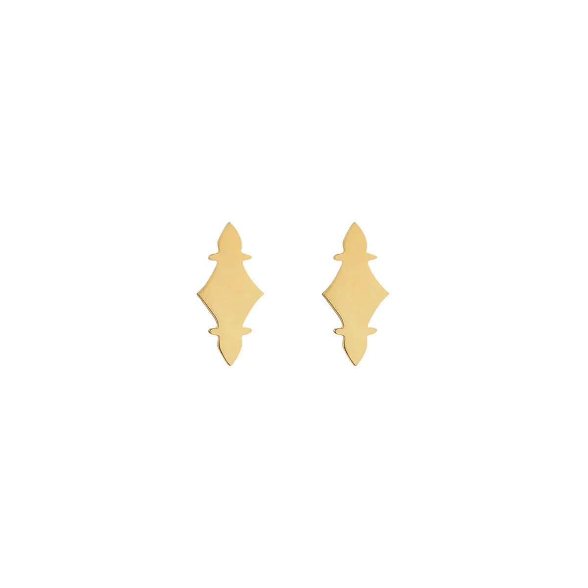 گوشواره لوزی اسلیمی لیزری کد LME119