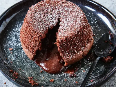 Schokoladenkuchen mit flüssigem Kern