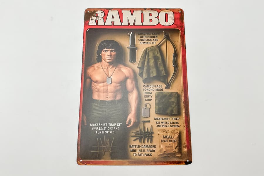 Metallschild Rambo