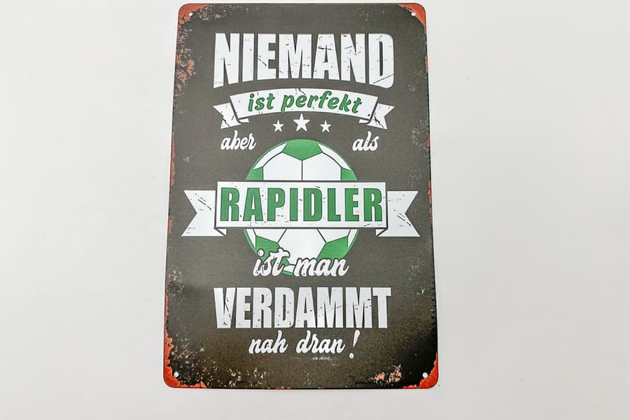 Metallschild Rapid Wien