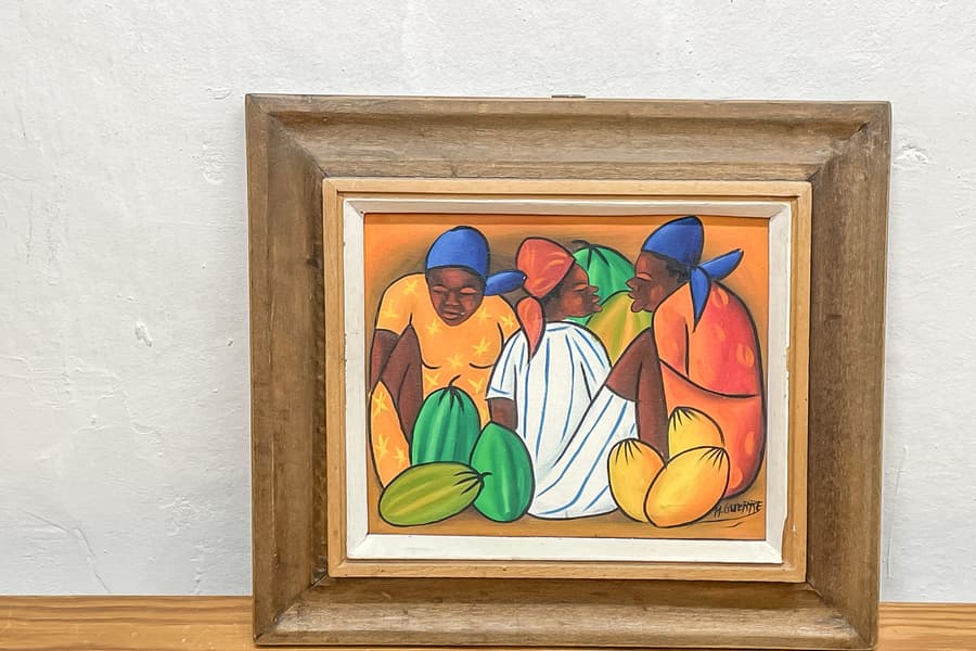 Bild auf Leinen mit Signatur