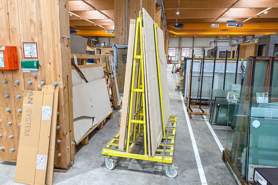 Plattentransportwagen Scholl mit Dreischichtplatten