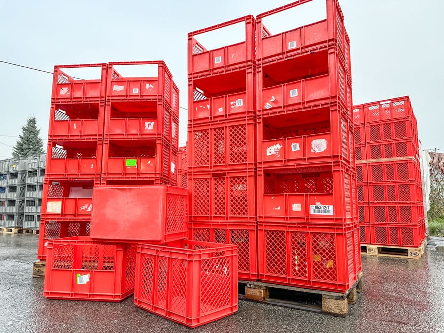 20 Kommissionierkisten Schäfer EF 6421 rot, stapelbar