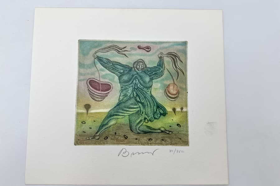 Radierung Arik Brauer