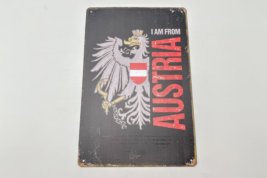 Metallschild Austria