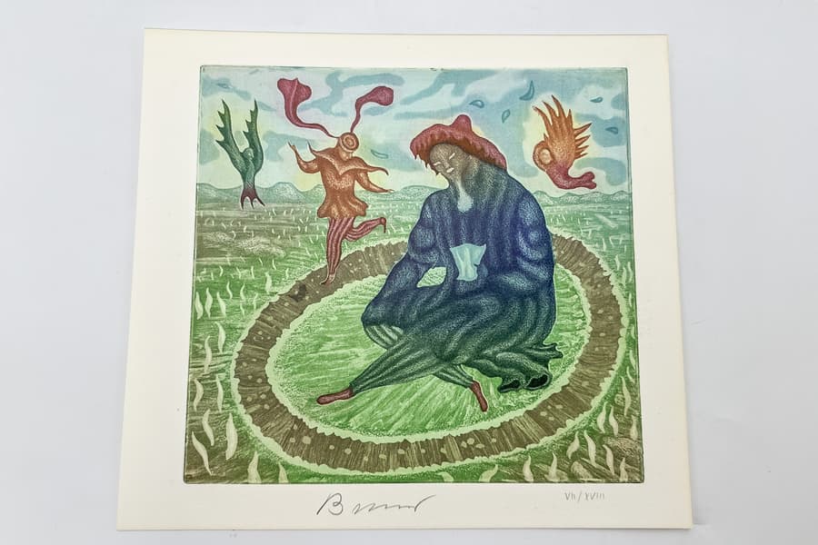 Radierung Arik Brauer