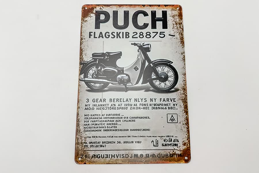 Metallschild Puch