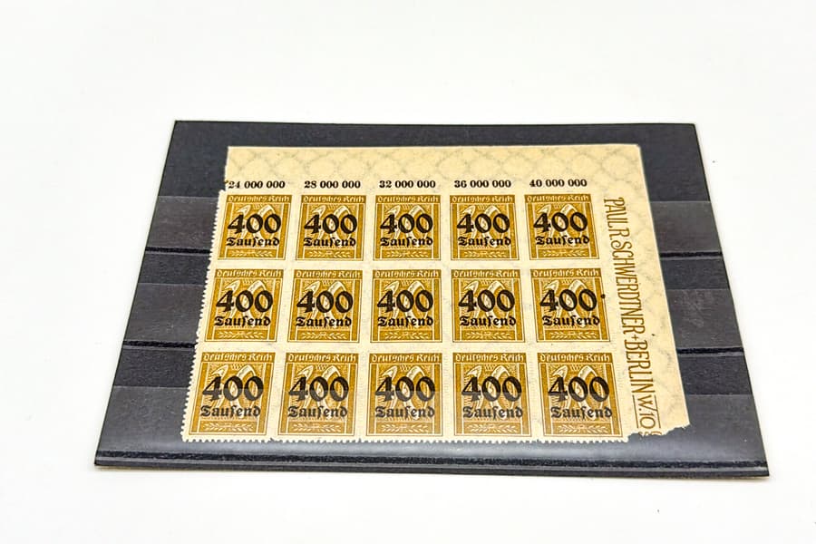 Steckkarte mit Briefmarken Deutsches Reich