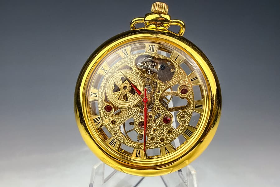 Mechanische Skelett Taschenuhr